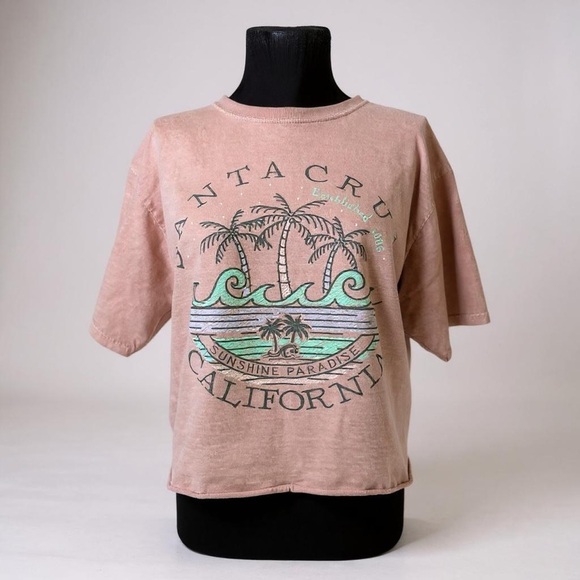 Santa Cruz Skateboards California Tee in Peach Pink - Picture 4 of 16